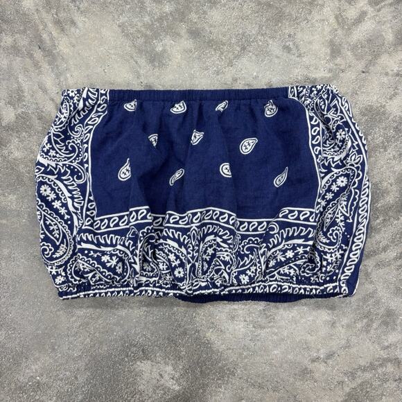 NWT Urban Outfitters Urban Renewal S/M Upcycled Handkerchief Bandana Tube Top - Picture 1 of 8
